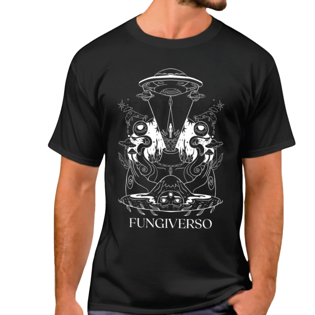 Polera Fungiverso Negra