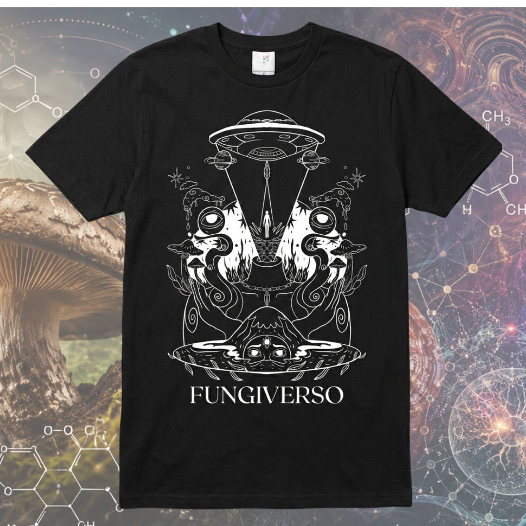 Polera Fungiverso Negra