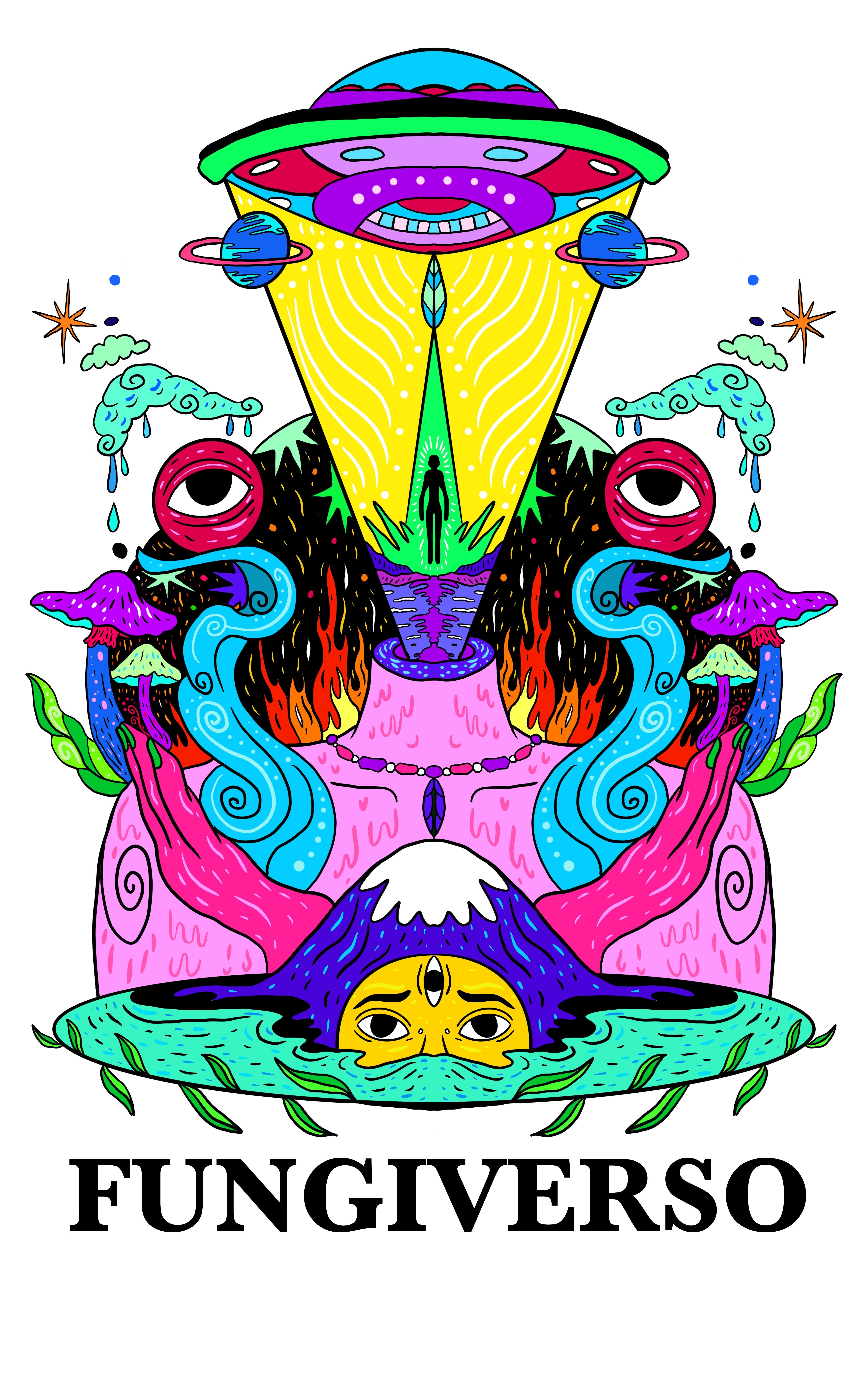 Polera Fungiverso Color
