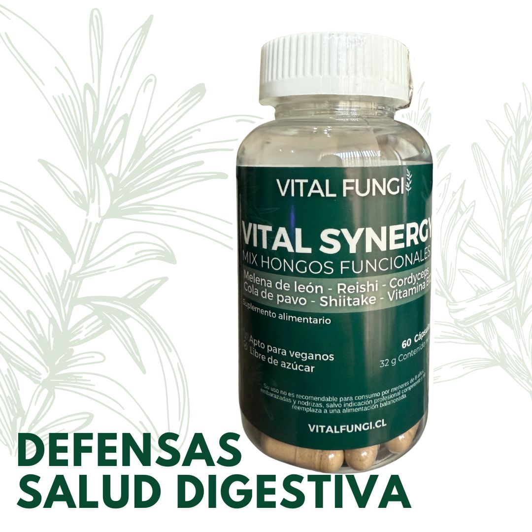 VITAL SYNERGY Cápsulas Mix Hongos Funcionales + VIT B12