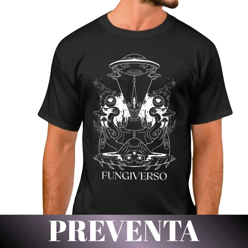 Polera Fungiverso Negra
